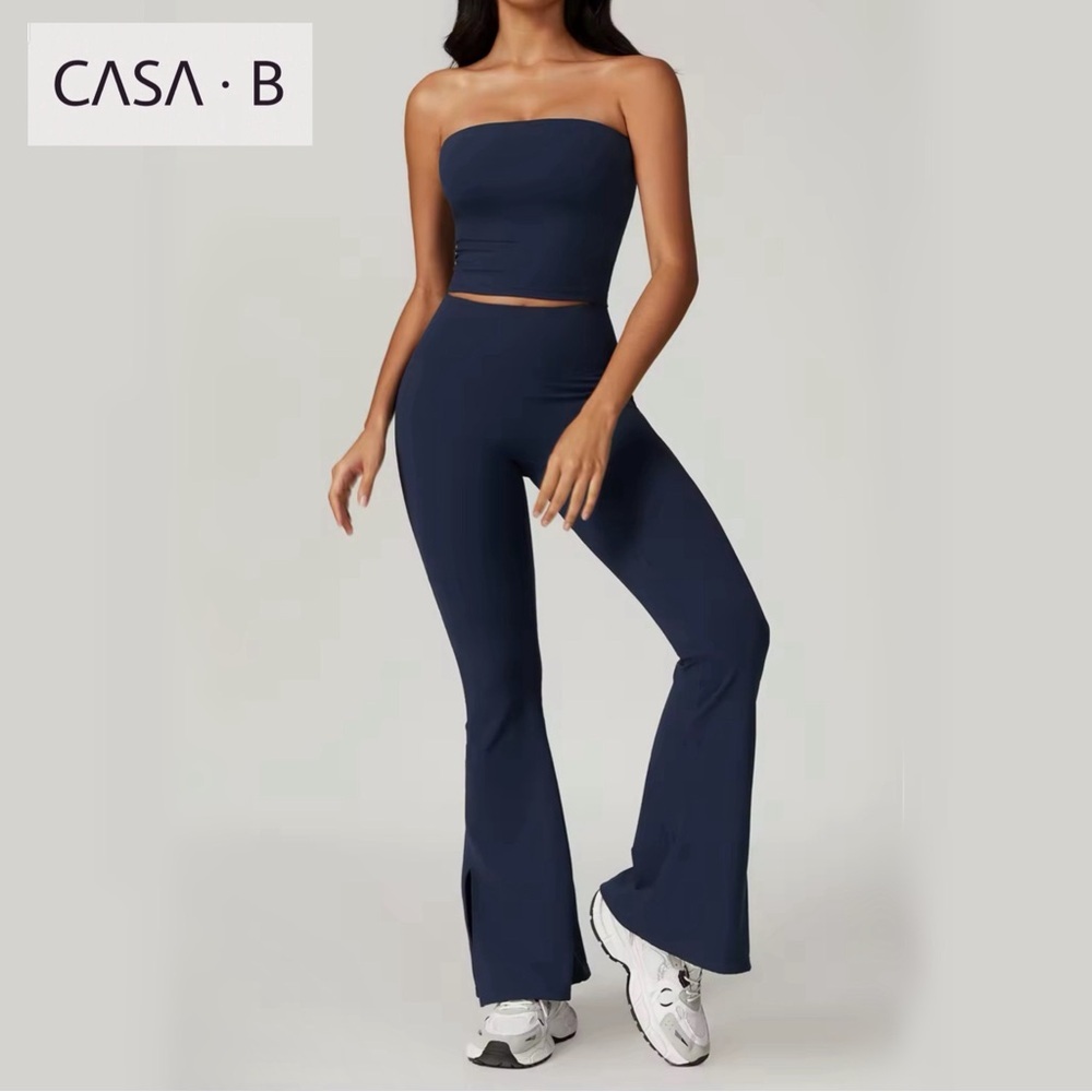 NEW💫to CASA B ACTIVE| The SOLUNA Tube Top and Flared Active Leggings Set
